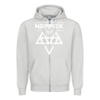 Dove Grey neffex music Zipper Hoodie - artisFamous