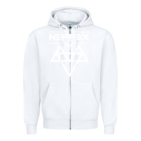 White neffex music Zipper Hoodie - artisFamous