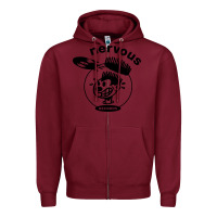 Burgundy records Zipper Hoodie - artisFamous
