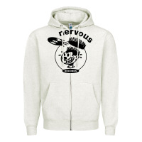Oatmeal Heather records Zipper Hoodie - artisFamous