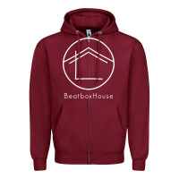 Burgundy the beatbox house Zipper Hoodie - artisFamous