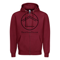 Burgundy the beatbox house Zipper Hoodie - artisFamous