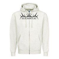 Oatmeal Heather Elkaholic Zipper Hoodie - artisFamous