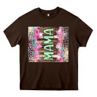 Chocolate Brown Mama leopard Heavy Core Tee - CowGirlArtShop