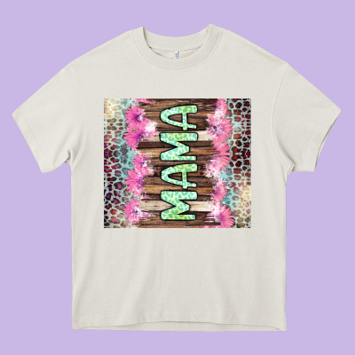 Mama Leopard Heavy Core Tee Designed By Cowgirlartshop