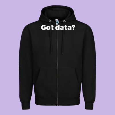 Data Science Humor White Zipper Hoodie Designed By Artisfamous