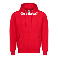 Red data science humor white Zipper Hoodie - artisFamous