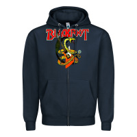 Navy blackfoot Zipper Hoodie - artisFamous