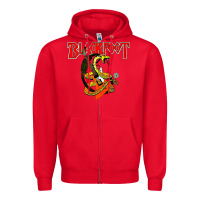 Red blackfoot Zipper Hoodie - artisFamous