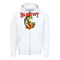White blackfoot Zipper Hoodie - artisFamous