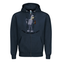 Navy Futurama Ctrl Alt Shift Kill Bender Zipper Hoodie - artisFamous