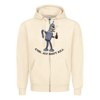 Sandshell Futurama Ctrl Alt Shift Kill Bender Zipper Hoodie - artisFamous