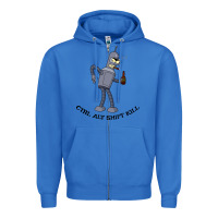 True Royal Futurama Ctrl Alt Shift Kill Bender Zipper Hoodie - artisFamous