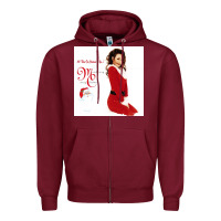 Burgundy All I Want for Christmas Is You Zipper Hoodie - artisFamous