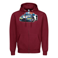 Burgundy police car Zipper Hoodie - artisFamous