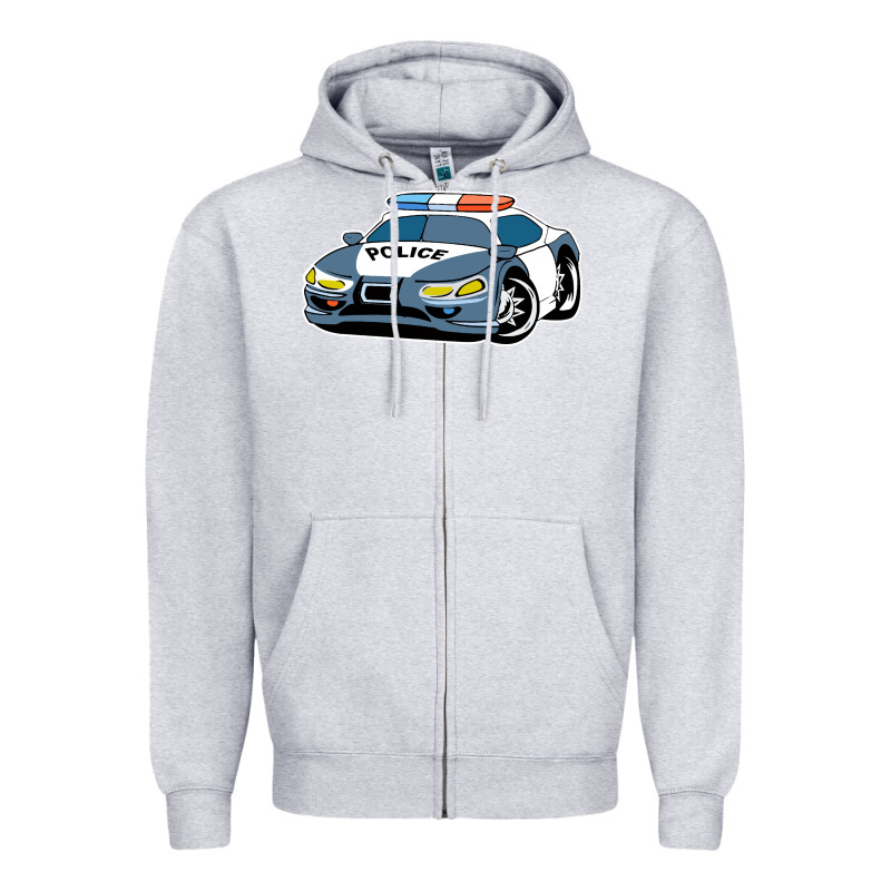 Police Car Zipper Hoodie by artisFamous | Teevron
