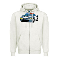 Oatmeal Heather police car Zipper Hoodie - artisFamous