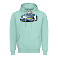 Seafoam police car Zipper Hoodie - artisFamous