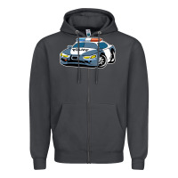 Smoke police car Zipper Hoodie - artisFamous