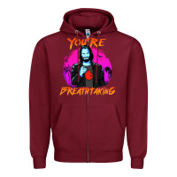 Burgundy you are breathtaking keanu reeves actor Zipper Hoodie - artisFamous