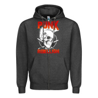 Charcoal Heather music punk Zipper Hoodie - artisFamous