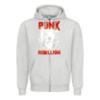 Dove Grey music punk Zipper Hoodie - artisFamous