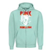 Seafoam music punk Zipper Hoodie - artisFamous