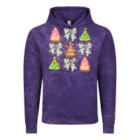 Cloud Purple Christmas Trees And Bow Vintage Hoodie - CowhideDigitalArt
