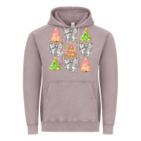Vintage Zinc Christmas Trees And Bow Vintage Hoodie - CowhideDigitalArt