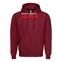Burgundy sammy hagar and the circle Zipper Hoodie - artisFamous