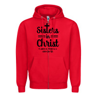 Red sister in christ Zipper Hoodie - artisFamous