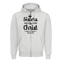 Dove Grey sister in christ Zipper Hoodie - artisFamous