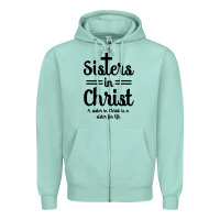 Seafoam sister in christ Zipper Hoodie - artisFamous