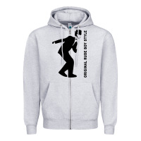 Heather Grey Original Rude Boy Style Zipper Hoodie - artisFamous