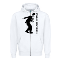 White Original Rude Boy Style Zipper Hoodie - artisFamous