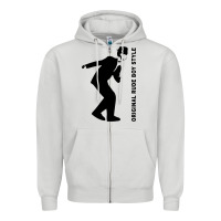 Dove Grey Original Rude Boy Style Zipper Hoodie - artisFamous