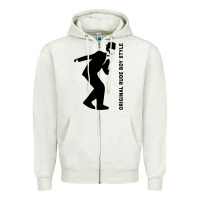 Oatmeal Heather Original Rude Boy Style Zipper Hoodie - artisFamous