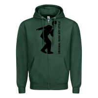 Sports Green Original Rude Boy Style Zipper Hoodie - artisFamous