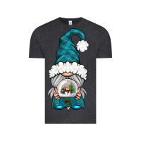 Vintage Black winter gnome with snow globe Vintage Tee - BundleAndBundleShop