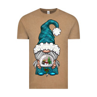 Vintage Coffee winter gnome with snow globe Vintage Tee - BundleAndBundleShop