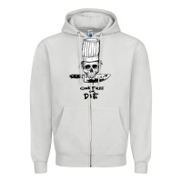 Dove Grey bourdain cook free or die Zipper Hoodie - artisFamous