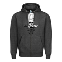 Charcoal Heather bourdain cook free or die Zipper Hoodie - artisFamous