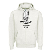 Oatmeal Heather bourdain cook free or die Zipper Hoodie - artisFamous