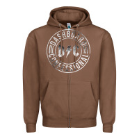 Chestnut DASHBOARD CONFESSIONAL Zipper Hoodie - artisFamous