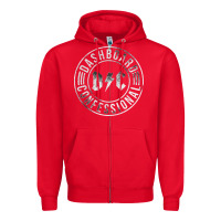 Red DASHBOARD CONFESSIONAL Zipper Hoodie - artisFamous