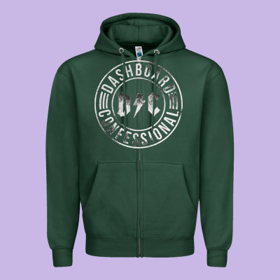 Dashboard Confessional Zipper Hoodie Designed By Artisfamous