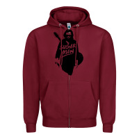 Burgundy sugar music guitar Zipper Hoodie - artisFamous