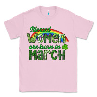 Bubblegum Pink Blessed women are born in March Classic Tee - CowGirlArtShop