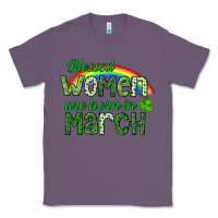Lavender Blessed women are born in March Classic Tee - CowGirlArtShop