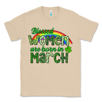 Mushroom Blessed women are born in March Classic Tee - CowGirlArtShop